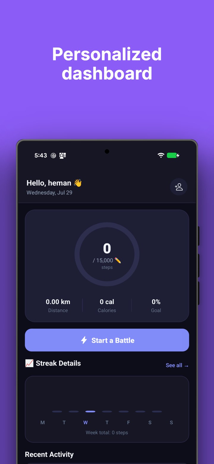 Personalized dashboard