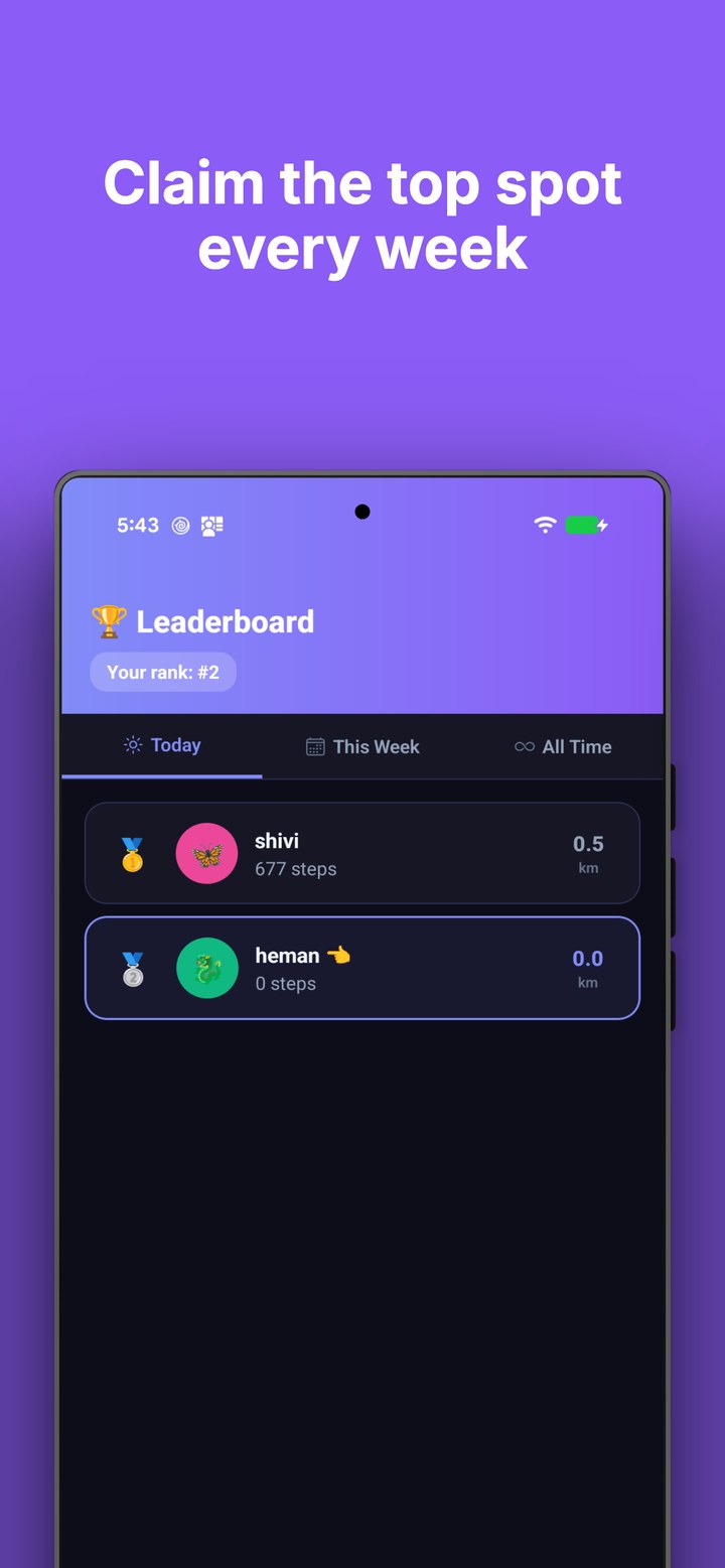 StepBattle leaderboard